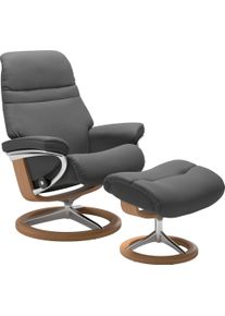 Relaxsessel stressless "Sunrise", grau (grau batick), B:79cm H:103cm T:73cm, Leder BATICK: BATICK ist ein leicht korrigiertes, durchgef&auml;rbtes und genarbtes M&ouml;belleder, bei dem die meisten Unebenheiten und Spuren in der Regel entfernt wurden.;Leder PALOMA: PALOMA ist ein durchgef&auml;rbtes Semianilin-M&ouml;belleder mit nat&uuml;rlicher Narbung.;ROHLEDER Stoff Q2 FARON: Ein fester zuverl&auml;ssiger Boucl&eacute; mit einem 