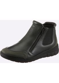 Stiefelette Casual Looks, Damen, Gr. 41, khaki, Glattleder, Nubukleder, Schuhe Stiefelette