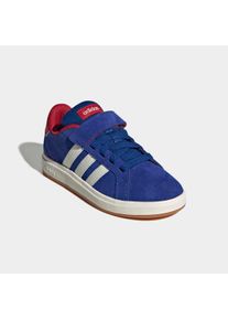 Sneaker adidas Sportswear "GRAND COURT 00S KIDS", M&auml;dchen, Gr. 35, blau (collegiate royal, sanftes wei&szlig;, better scarlet), Leder, Textil, Schuhe Sneaker, Design auf den Spuren des adidas Campus 00, f&uuml;r Kinder & Jugendliche