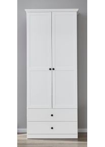 Garderobenschrank Home Affaire "&Ouml;rebro", wei&szlig;, B:81cm H:200cm T:41cm, FSC-zertifizierter Holzwerkstoff, Schr&auml;nke, Garderobenschrank, zeitloser Landhausstil, mit Vollauszug