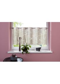 Scheibengardine OTTO HOME "Anna" Gr. 5, beige (sand), B:120cm H:60cm, Ausbrenner, Polyester, Gardinen, Scheibengardine, Viskose & Polyester, &Auml;ste-Motiv