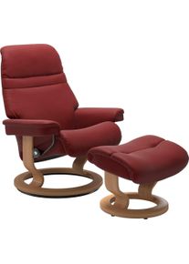 Relaxsessel stressless "Sunrise", rot (cherry paloma), B:88cm H:103cm T:78cm, Leder BATICK: BATICK ist ein leicht korrigiertes, durchgef&auml;rbtes und genarbtes M&ouml;belleder, bei dem die meisten Unebenheiten und Spuren in der Regel entfernt wurden.;Leder PALOMA: PALOMA ist ein durchgef&auml;rbtes Semianilin-M&ouml;belleder mit nat&uuml;rlicher Narbung.;ROHLEDER Stoff Q2 FARON: Ein fester zuverl&auml;ssiger Boucl&eacute; mit einem