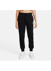Sporthose Nike Sportswear "W NSW PHNX FLC MR PANT STD", Damen, Gr. XXL, N-Gr, schwarz, sail, Obermaterial: 80% Baumwolle, 20% Polyester, Hosen Sporthose, aus angerautem Fleece, mit Kordelzug