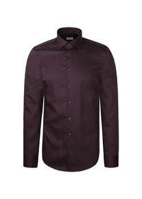 Businesshemd Seidensticker "Schwarze Rose", Herren, Gr. L (42), normale &Auml;rmell&auml;ngen, dunkelrot, 100% Baumwolle, unifarben, slim fit, 2-Knopf-Manschette, Hemden Businesshemd, Slim 1/1 Kentkragen Uni