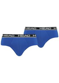 Slip Head "Head MEN BRIEF", Herren, Gr. XL, blau (blau, schwarz), Obermaterial: 95% Baumwolle, 5% Elasthan, bedruckt, unifarben, eng, Unterhosen Slip, ohne Eingriff, Logobund