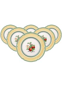 Villeroy & Boch Speiseteller VILLEROY & BOCH "Speiseteller French Garden Valence &oslash; 26,7 cm 6er Set bunt", bunt, L:26,7cm, Speiseteller, Speiseteller