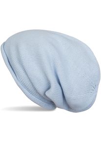 Strickm&uuml;tze styleBREAKER "Feinstrick Beanie M&uuml;tze mit Rollrand", Damen, blau (hellblau), Obermaterial: 100% Polyacryl PAN., Modisch, M&uuml;tzen Strickm&uuml;tze