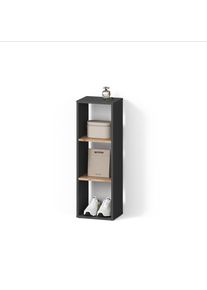 AUFBEWAHRUNGSREGAL Ortello Anthrazit/Goldkraft Eiche 30 x 90.5 cm