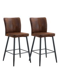 BARSTUHL 2er Set Braun in Vintage-Optik