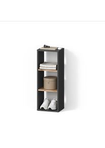 AUFBEWAHRUNGSREGAL Ortello Anthrazit/Goldkraft Eiche 30 x 80.1 cm