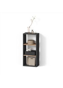 AUFBEWAHRUNGSREGAL Ortello Anthrazit/Goldkraft Eiche 40 x 90.5 cm