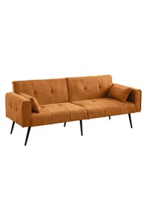 SCHLAFSOFA Cordstoff 3-Sitzer mit Armlehnen & Metallf&uuml;&szlig;en 175&times;71&times;71 cm