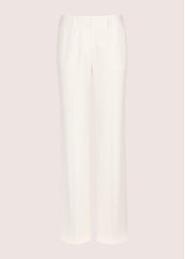 Madeleine Mode Stoffhose MADELEINE "Chinohose Elegante B&uuml;gelfaltenhose mit Struktur", Damen, Gr. 40, N + K Gr, wei&szlig; (wollwei&szlig;), Obermaterial: 48% Polyester PES. 45% Viskose CV. 5% Polyamid PA. 2% Elasthan EL., Modern, gerade, Hosen Stoffhose, Struktur