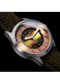 Holzkern; Orologio di legno Wildlight (zebrano/argento), Uomo, Legno naturale