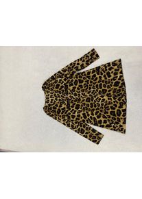 European and American autumn personality fashion casual long sleeved leopard print cardigan top women's clothing