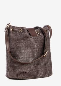 bonprix Femei Geantă stil sac, aspect de pai, maro, onesize