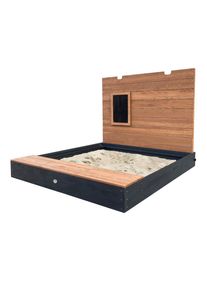 Ambia Garden , Anthrazit, Braun , Holz , Hemlocktanne , 151x122.5x160 cm , EN 71, Europ&auml;ischer Sicherheitsstandard, FSC 100% , Sitzfl&auml;che, zusammenklappbar, mit Holzschutz vorbehandelt ,