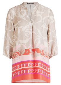 Schlupfbluse Betty Barclay "Schlupfbluse mit 3/4 Arm", Damen, Gr. 44, bunt (taupe, rot), Obermaterial: 100% Viskose CV., Blusen Schlupfbluse