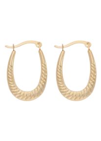 Paar Creolen Firetti "Schmuck Geschenk Gold 375 Ohrschmuck Ohrringe", gelbgoldfarben, Ohrringe, Damen, Gelbgold 375, Paar Creolen