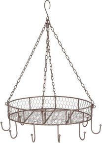 H&auml;ngekorb AMBIENTE HAUS, braun, B:50cm H:15cm T:38cm, Metall, Aufbewahrungsboxen, H&auml;ngekorb