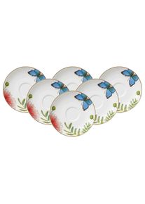 Villeroy & Boch Untertasse VILLEROY & BOCH "Kaffee- / Teeuntertassen Amazonia Anmut &oslash; 15 cm 6er Set bunt", bunt, Speiseteller, Untertasse