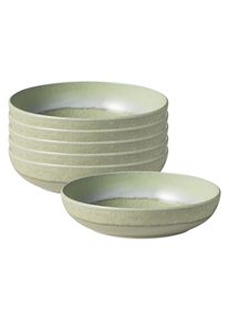 Pastateller "Pastaschalen Perlemor Alga &oslash; 22,2 cm 6er Set gr&uuml;n", gr&uuml;n, L:22,2cm, LIKE. BY VILLEROY & BOCH, Speiseteller, Pastateller