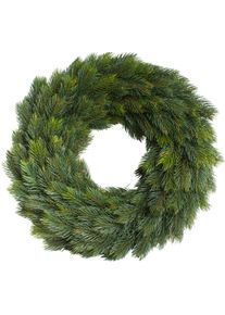 Kunstkranz BOTANIC-HAUS "Edel-Adventskranz beidseitig", gr&uuml;n, B:42cm H:12cm T:42cm &Oslash;:42cm, Kunstpflanzen, Kunstkranz