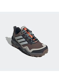 Wanderschuh adidas terrex "SKYCHASER GORE-TEX", Damen, Gr. 43, grau (earth strata, grau one, semi flash aqua), Synthetik, Textil, Schuhe Wanderschuh, wasserdicht dank Gore-Tex Membrane