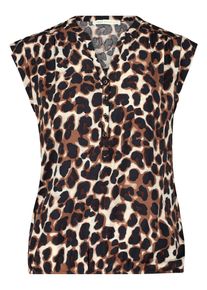 BETTY & CO Blusentop BETTY & CO "Blusentop mit Print", Damen, Gr. 40, braun (braun, nature), Obermaterial: 100% Viskose CV., Blusen Blusentop