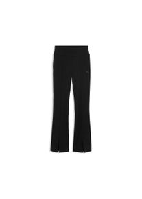 Leggings Puma "HER RIB FLARED LEGGINGS", Damen, Gr. S, N-Gr, Puma schwarz, Obermaterial: 62% Polyester, 34% Baumwolle, 4% Elasthan, unifarben, schmal normal, Hosen Leggings, schmale Passform, f&uuml;r sportliche Aktivit&auml;ten und Alltag