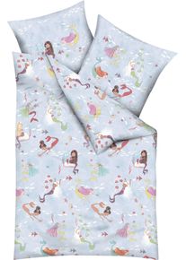 Kinderbettw&auml;sche Kaeppel "Mermaids", bunt, B/L: 100cm x 135cm, 1 Stk., 1 Stk., Feinbiber, B/L: 40cm x 60cm, 2 Stk., Feinbiber, Obermaterial: 100% Baumwolle, Bettw&auml;sche, Kinderbettw&auml;sche, angenehm w&auml;rmend