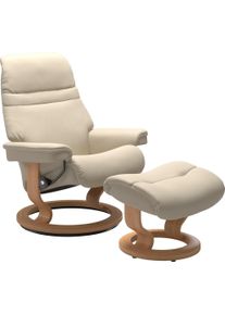 Relaxsessel stressless "Sunrise", beige (cream batick), B:79cm H:103cm T:73cm, Leder BATICK: BATICK ist ein leicht korrigiertes, durchgef&auml;rbtes und genarbtes M&ouml;belleder, bei dem die meisten Unebenheiten und Spuren in der Regel entfernt wurden.;Leder PALOMA: PALOMA ist ein durchgef&auml;rbtes Semianilin-M&ouml;belleder mit nat&uuml;rlicher Narbung.;ROHLEDER Stoff Q2 FARON: Ein fester zuverl&auml;ssiger Boucl&eacute; mit eine