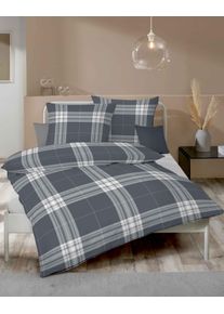 Bettw&auml;sche Kaeppel "Pure", schwarz, B/L: 155cm x 220cm, Edel-K&ouml;per-Flanell, B/L: 80cm x 80cm, 2 Stk., Edel-K&ouml;per-Flanell, Obermaterial: 100% Baumwolle, Bettw&auml;sche, Bettw&auml;sche