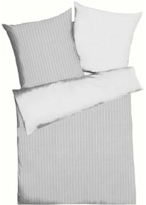 Bettw&auml;sche Kaeppel "Eternity", silber, B/L: 155cm x 220cm, 1 Stk., 1 Stk., Mako-Satin, B/L: 80cm x 80cm, 2 Stk., Mako-Satin, Obermaterial: 100% Baumwolle, Bettw&auml;sche, Bettw&auml;sche