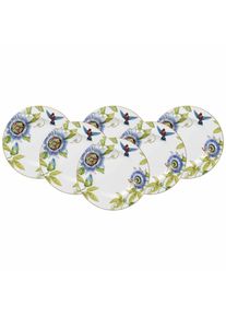 Villeroy & Boch Speiseteller VILLEROY & BOCH "Speiseteller Amazonia Anmut &oslash; 27,7 cm 6er Set bunt", bunt, L:27,7cm, Speiseteller, Speiseteller
