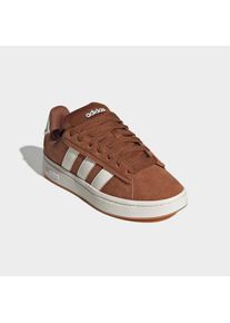 Sneaker adidas Sportswear "GRAND COURT ALPHA", Damen, Gr. 43, dusky bronze, sanftes wei&szlig;, gum 3, Leder, Textil, Schuhe Sneaker, inspiriert vom Design des adidas campus 00