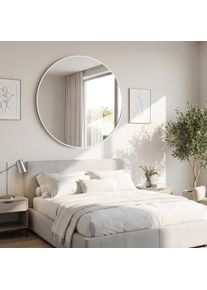 Spiegel OTTO HOME "Wandspiegel Addrik, wahlweise in 2 Gr&ouml;&szlig;en 60x60cm oder 80x80cm", wei&szlig;, B:60cm H:60cm, Glas, Spiegel, Spiegel, runde Form, in verschiedenen Farben