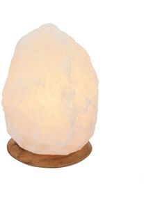 my home Salzkristall-Tischlampe "Sclassin", wei&szlig;, &Oslash; 12cm H: 18cm, 1 Stk., Leuchten, Handgefertigt - jeder Stein ein Unikat, H: ca.18 cm, ca.2-3 kg, Salzkristall-Tischlampe