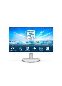 Philips LCD-Monitor "271V8AW", Energieeffizienz: E, wei&szlig;, B:61,3cm H:36,3cm T:5cm, Monitore, LCD-Monitor