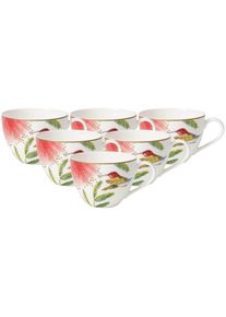 Villeroy & Boch Becher VILLEROY & BOCH "Kaffeetassen Amazonia Anmut 200 ml 6er Set bunt", bunt, Porzellan, Trinkgef&auml;&szlig;e, Becher