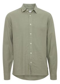 !Solid Langarmhemd SOLID "Langarmhemd SDEnea", Herren, Gr. 3XL, N-Gr, gr&uuml;n (vetiver), Obermaterial: 58% Leinen LI. 42% Viskose CV., Hemden Langarmhemd
