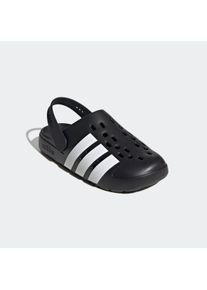 Clog adidas Sportswear "ADILETTE CLOG 2.0", Damen, Gr. 48,5, schwarz-wei&szlig; (core schwarz, ftwr wei&szlig;, core schwarz), Synthetik, Schuhe Clog