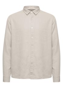!Solid Langarmhemd SOLID "Langarmhemd SDEnea", Herren, Gr. XL, N-Gr, beige (oatmeal), Obermaterial: 58% Leinen LI. 42% Viskose CV., Hemden Langarmhemd
