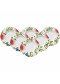 Villeroy & Boch Suppenteller VILLEROY & BOCH "Suppenteller Amazonia Anmut &oslash; 24,6 cm 6er Set bunt", bunt, L:24,6cm, Speiseteller, Suppenteller