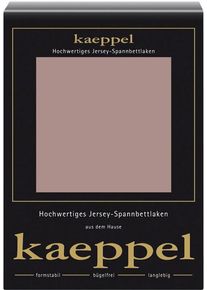Spannbettlaken Kaeppel "Single Jersey Mako Elasthan", braun (macchiato), L:200cm, Jersey-Elasthan, Obermaterial: 97% Baumwolle, 3% Elasthan, Bettlaken, Spannbettlaken, aus 97% Baumwolle und 3% Elasthan