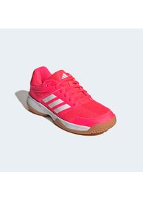 Hallenschuh adidas Performance "SPEEDCOURT IN KIDS", Jungen, Gr. 33, solar turbo, ftwr wei&szlig;, ftwr wei&szlig;, Synthetik, Textil, Schuhe Hallenschuh, geeignet f&uuml;r jeden Hallensport, Indoorschuhe f&uuml;r Kinder & Jugendliche
