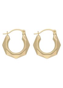 Paar Creolen Firetti "Schmuck Geschenk Gold 375 Ohrschmuck Ohrringe", gelbgoldfarben, Ohrringe, Damen, 14mm, Gelbgold 375, Paar Creolen
