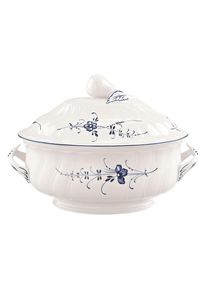Villeroy & Boch Schale VILLEROY & BOCH "Terrine Vieux Luxembourg 2,7 L wei&szlig;-blau", bunt (wei&szlig;, blau), Sch&uuml;sseln, Schale