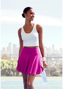 Skort Vivance ACTIVE, Damen, Gr. XS (32/34), pink (fuchsia), Single Jersey, Obermaterial: 95% Viskose, 5% Elasthan, unifarben, Basic, l&auml;ssig geschnitten ca. Mitte Oberschenkel, R&ouml;cke Skort, Tellerrock mit integrierter Shorts f&uuml;r Fitness, Sport und Freizeit