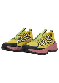 Wanderschuh Jack Wolfskin "WILD HIKE LOW W", Damen, Gr. 39,5, gelb (chartreuse), Synthetik, Schuhe Wanderschuh, Outdoorschuh, Trekkingschuh